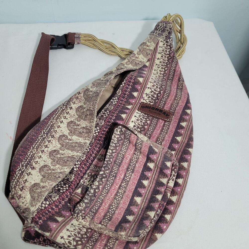 Unionbay Sling Crossbody Purple& Brown With Cross Rope Strap 2326-1272 - Picture 10 of 10